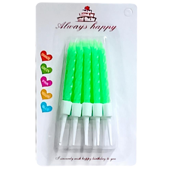 10 LU KÜÇÜK BURGULU YEŞİL MUM 7.5 CM PK:50 KL:600 10 LU KÜÇÜK BURGULU YEŞİL MUM 7.5 CM PK:50 KL:600