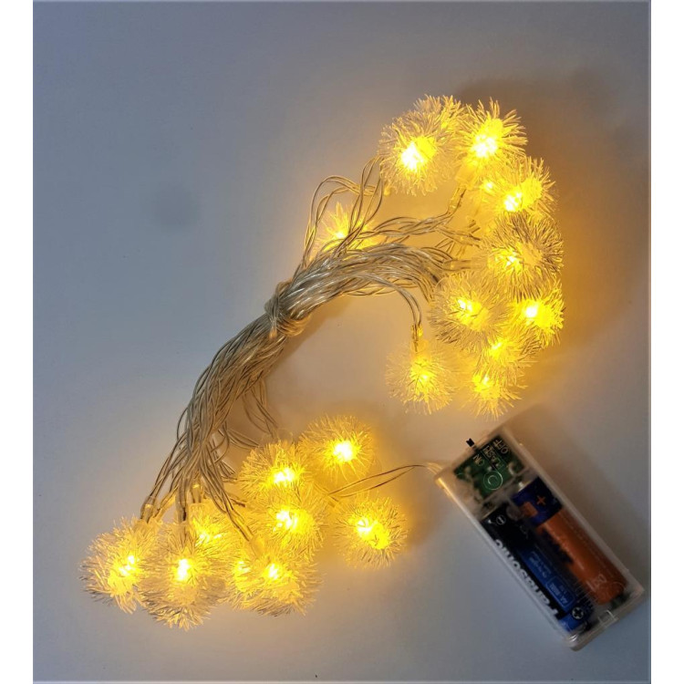 2 PİLLİ DİKENLİ KARTANESİ FİGÜRLÜ FONKSİYONLU GÜN IŞIĞI 28 AMPUL LED