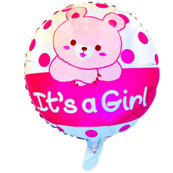 18 İNC YUVARLAK AYICIK PEMBE FOLYO BALON 43*43 18 İNC YUVARLAK AYICIK PEMBE FOLYO BALON 43*43