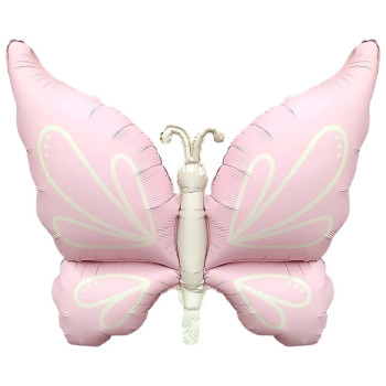 KELEBEK RETRO PEMBE FOLYO BALON 94*73,5 KELEBEK RETRO PEMBE FOLYO BALON 94*73,5