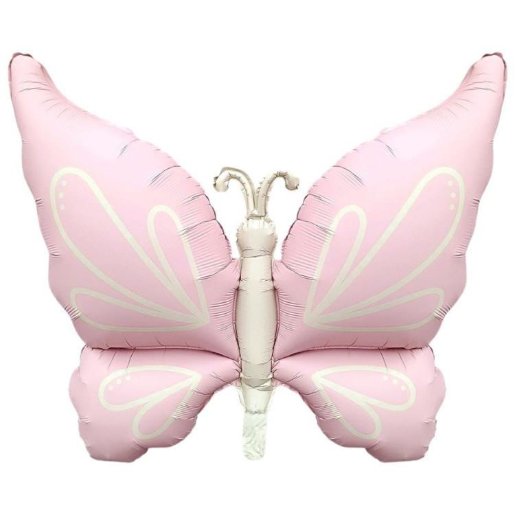 KELEBEK RETRO PEMBE FOLYO BALON 94*73,5