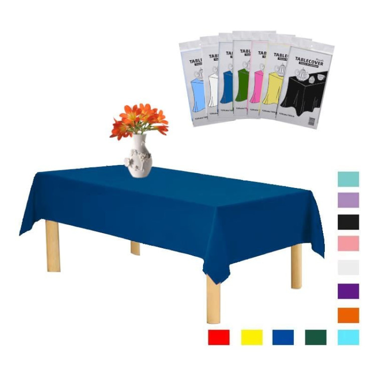 PLASTİK LACİVERT MASA ÖRTÜSÜ