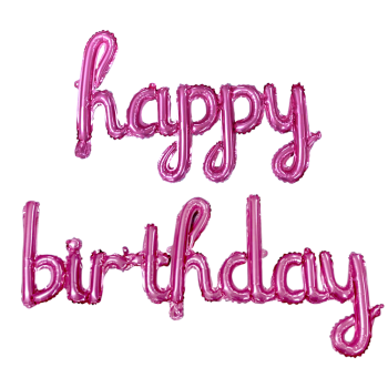 EL YAZILI HAPPY BİRTHDAY PEMBE SET BALON EL YAZILI HAPPY BİRTHDAY PEMBE SET BALON