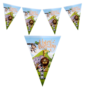 SAFARİ HAPPY BİRTHDAY ÜÇGEN FLAMA SAFARİ HAPPY BİRTHDAY ÜÇGEN FLAMA