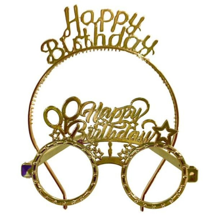 MİKA TAÇ GÖZLÜK HAPPY BİRTHDAY GOLD
