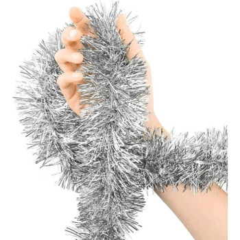 2 MT METALİZE GÜMÜŞ SİM SÜS 6,5cm 2 MT METALİZE GÜMÜŞ SİM SÜS 6,5cm