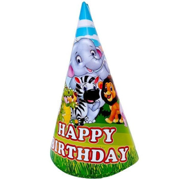 8 Lİ SAFARİ HAPPY BİRTHDAY ŞAPKA