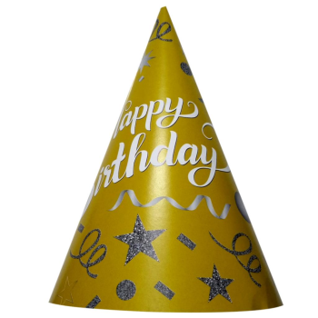 8 Lİ HAPPY BİRTHDAY GOLD ŞAPKA 8 Lİ HAPPY BİRTHDAY GOLD ŞAPKA