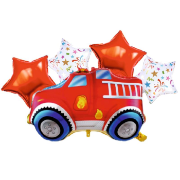 İTFAİYE ARABASI 5 Lİ SET FOLYO BALON İTFAİYE ARABASI 5 Lİ SET FOLYO BALON