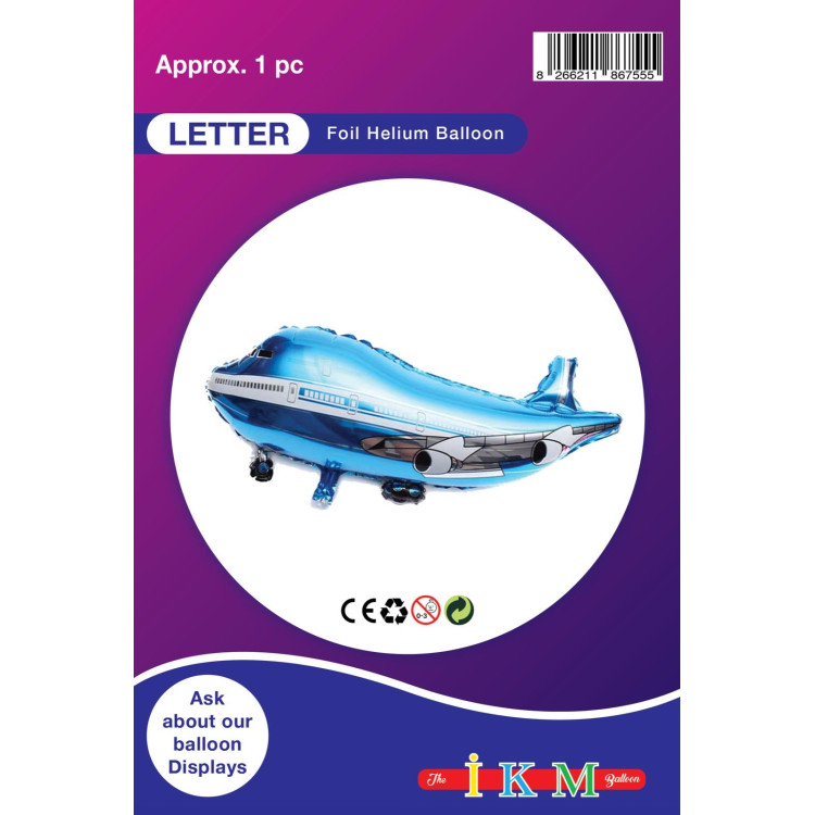UÇAK MAVİ FOLYO BALON 79*48