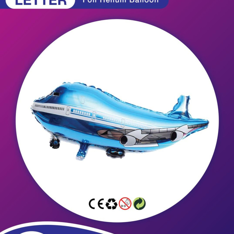 UÇAK MAVİ FOLYO BALON 79*48 UÇAK MAVİ FOLYO BALON 79*48