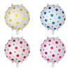 18 İNC YUVARLAK PUANLI PEMBE FOLYO BALON