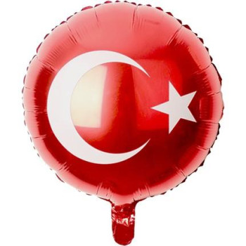 18 İNC YUVARLAK TÜRK BAYRAĞI FOLYO BALON 45*45 18 İNC YUVARLAK TÜRK BAYRAĞI FOLYO BALON 45*45