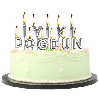 İYİKİ DOĞDUN GÜMÜŞ MUM PK:12 KL:600 İYİKİ DOĞDUN GÜMÜŞ MUM PK:12 KL:600