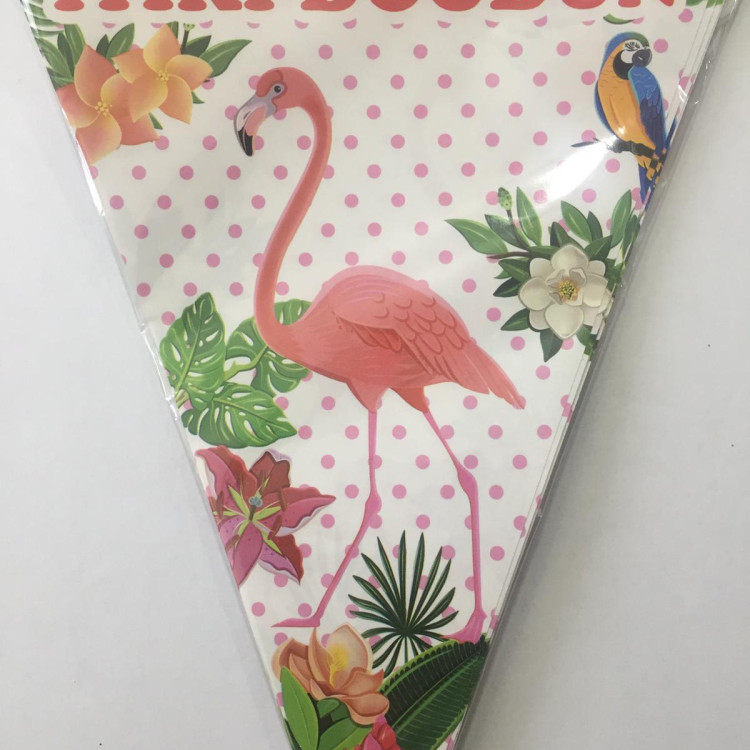 FLAMİNGO İYİKİ DOĞDUN ÜÇGEN FLAMA