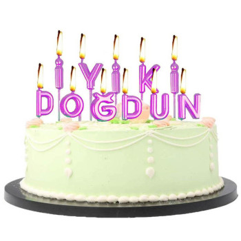 İYİKİ DOĞDUN PEMBE MUM PK:12 KL:600 İYİKİ DOĞDUN PEMBE MUM PK:12 KL:600