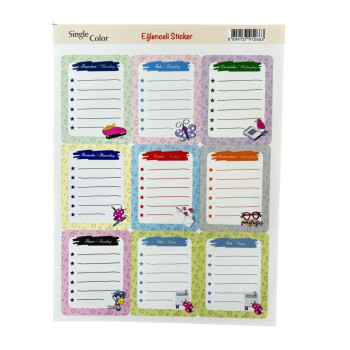 SİNGLE COLOR 2'Lİ EĞLENCELİ STİCKER PK:50'Lİ SİNGLE COLOR 2'Lİ EĞLENCELİ STİCKER PK:50'Lİ