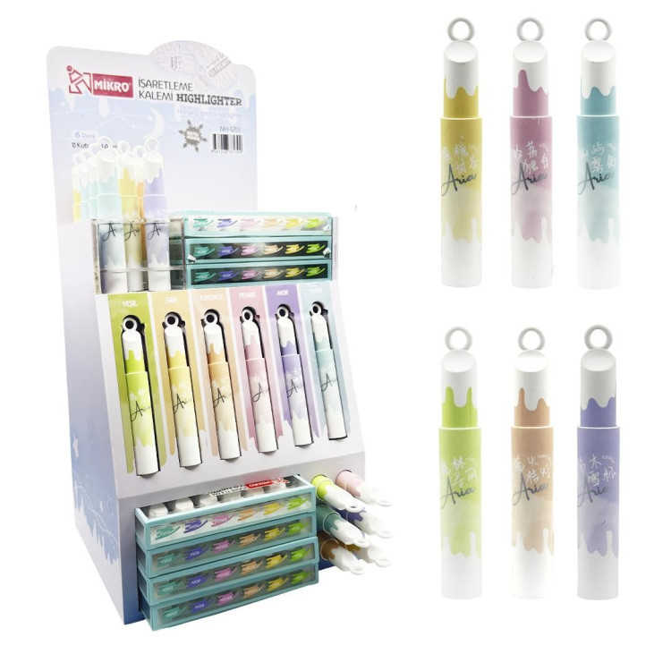 MIKRO NH-1213 120 ADETLİ HIGHLIGHTER SNOWY LINE 120Lİ