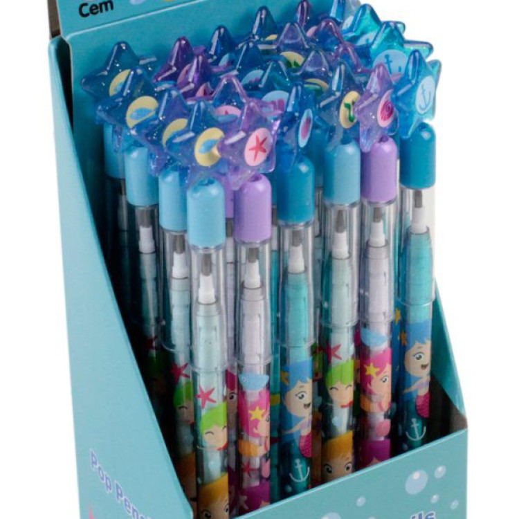 DOLPHIN MER-720 GEÇMELİ KALEM YILDIZ BAŞLIKLI 24LÜ