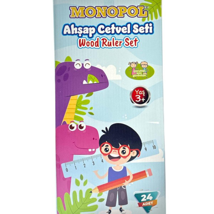 MONOPOL AHŞAP CETVEL SET 24LÜ*12