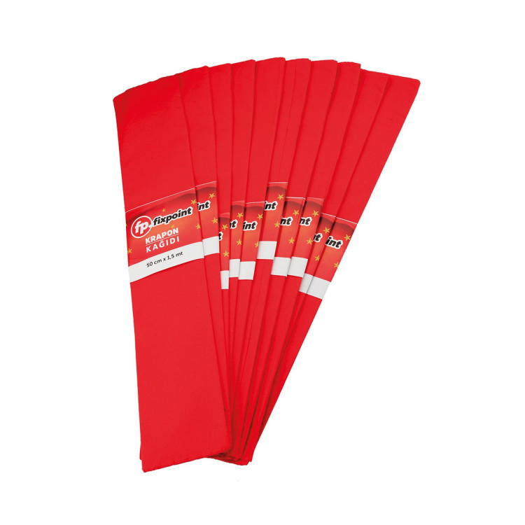 FİX POİNT P-1077 KRAPON KAĞIDI KIRMIZI 10LU *100 =