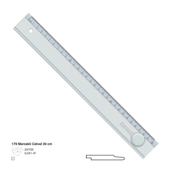 ARK 179 MERCEKLİ CETVEL 30CM 24'LÜ *28 ARK 179 MERCEKLİ CETVEL 30CM 24'LÜ *28