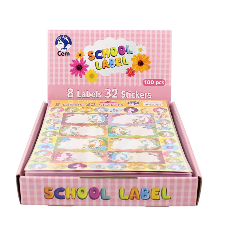 DOLPHIN LA4-GIRLS SİMLİ OKUL ETİKETİ 100LÜ