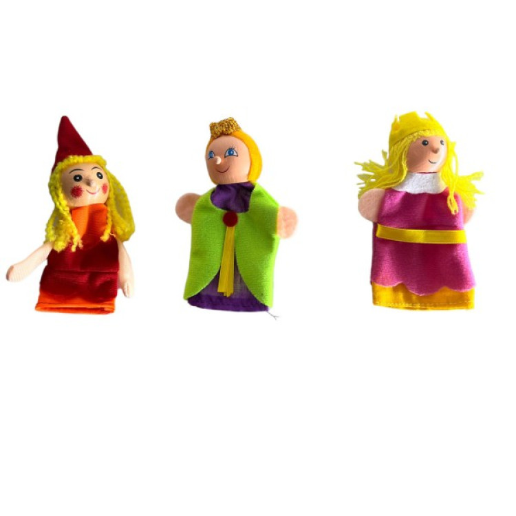 WORLD-01479 AHŞAP PARMAK KUKLA 3LÜ