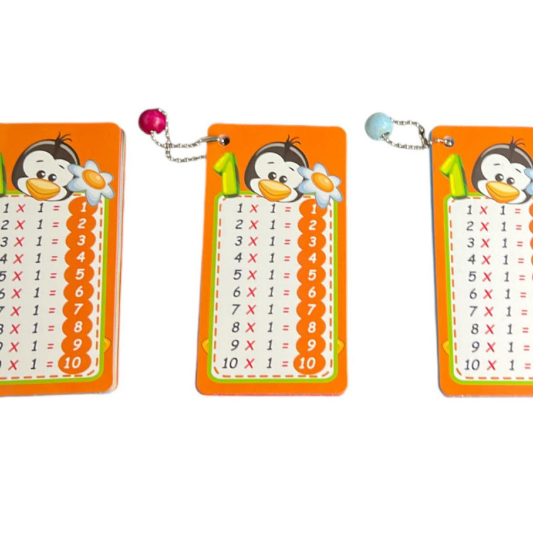 ODAK ZİNCİRLİ ÇARPIM TABLOSU KARTLARI 10LU