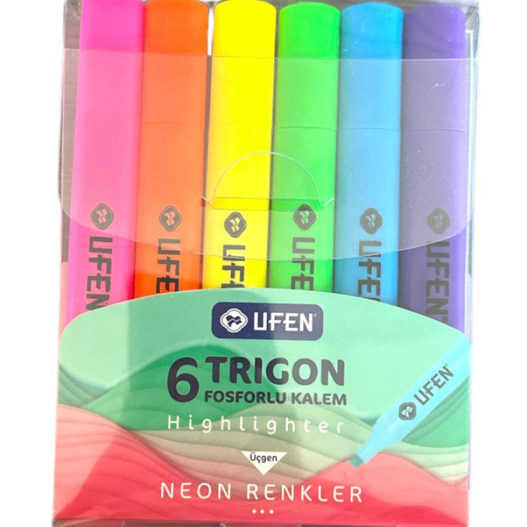 UFEN FOSFORLU KALEM TRİGON NEON 6LI