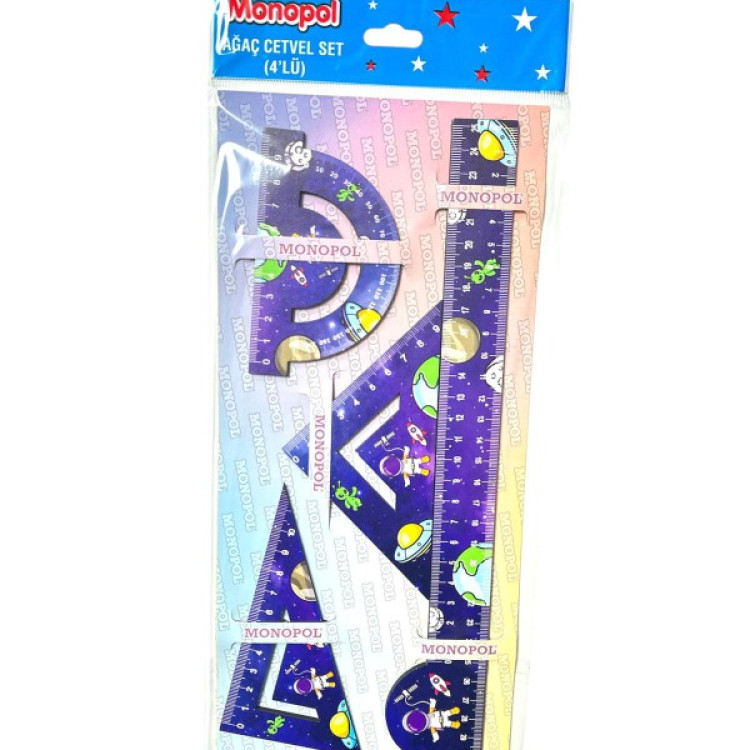MONOPOL AHŞAP CETVEL SET 24LÜ*12