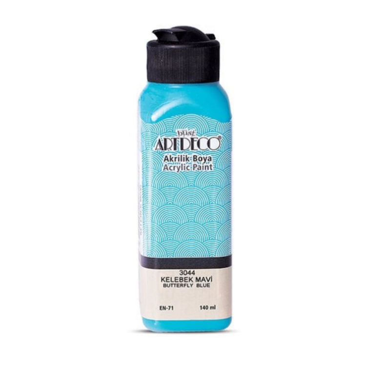 ARTDECO AKRİLİK BOYA 140 ML KELEBEK MAVİ 344 >