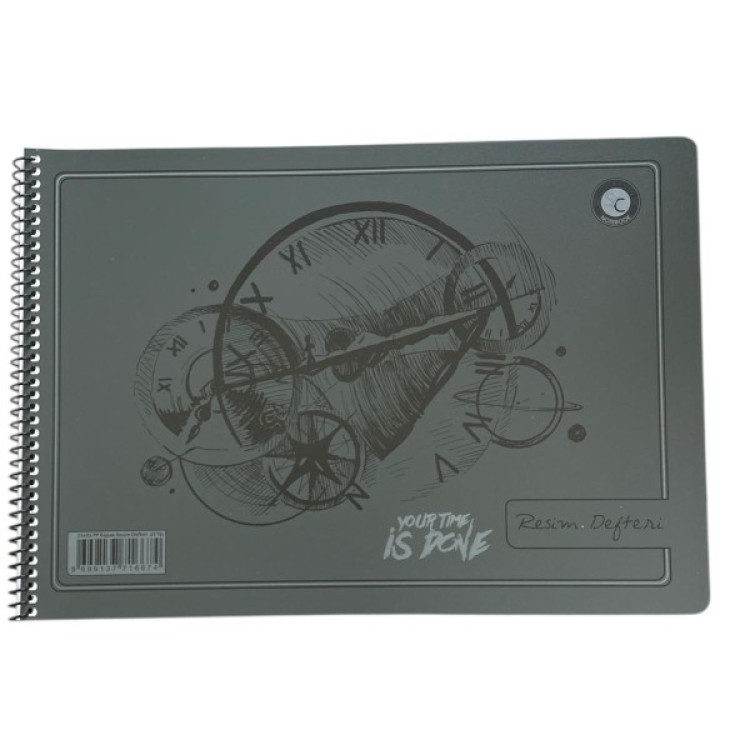 SİNGLE COLOR SPİRALLİ PP KAPAK RESİM DEFTERİ 25*35 *10
