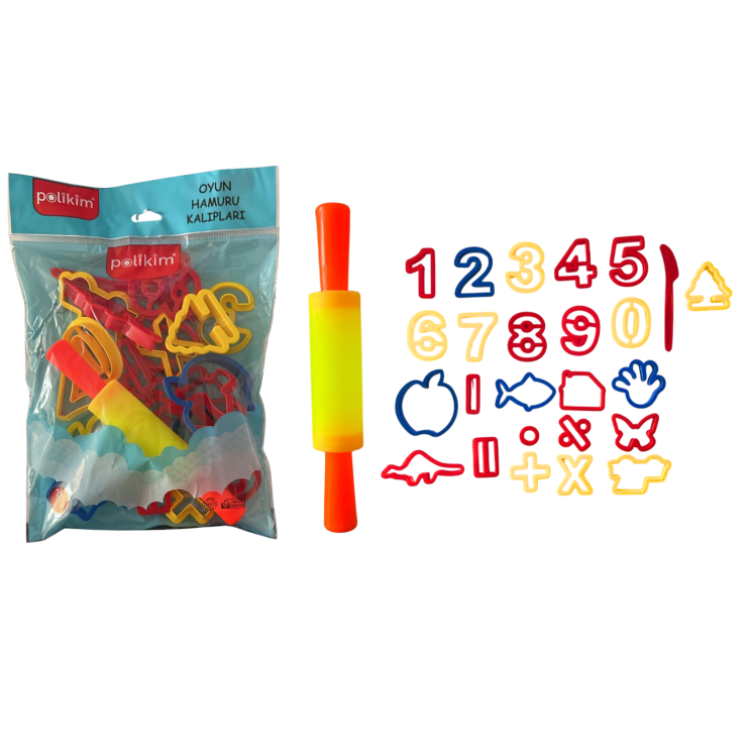 POLİKİM OYUN HAMURU KALIPLARI 26 PARÇA *120