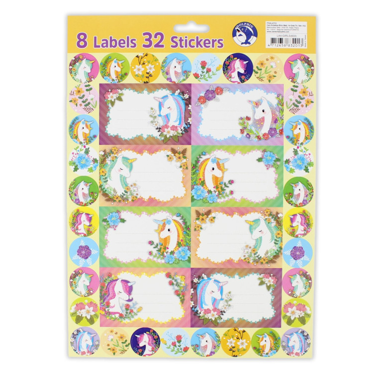 DOLPHIN LA4-GIRLS SİMLİ OKUL ETİKETİ 100LÜ