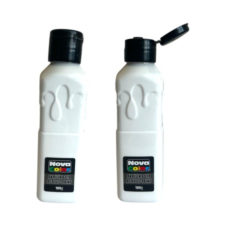 NOVA COLOR NC-1005 BEYAZ AKRİLİK BOYA 180 GR*72