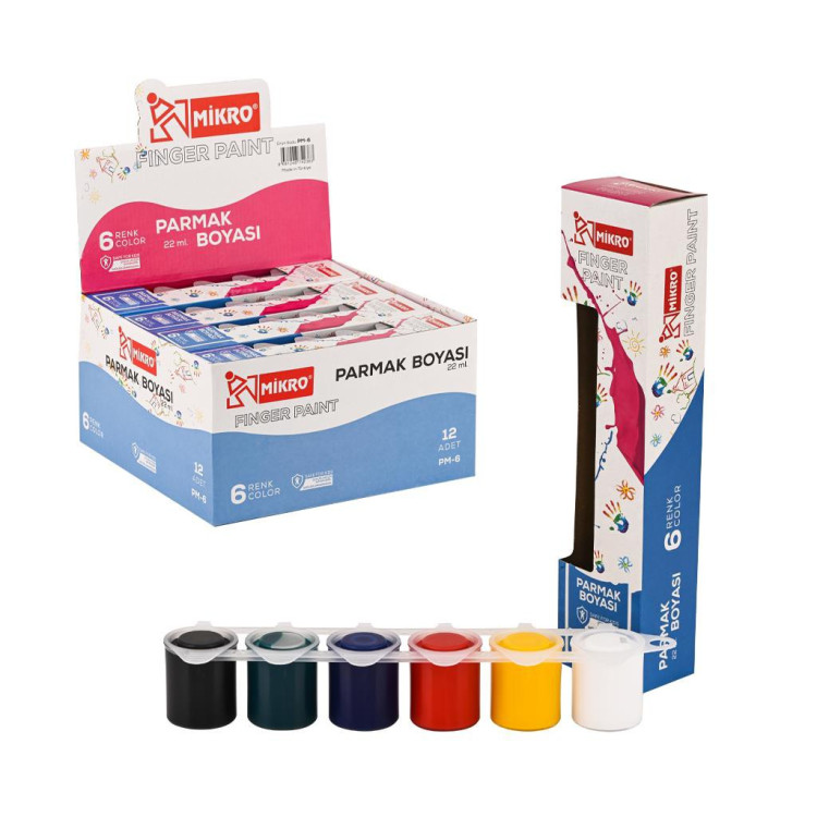 MİKRO PM-6 PARMAK BOYASI 6LI 22ML *72
