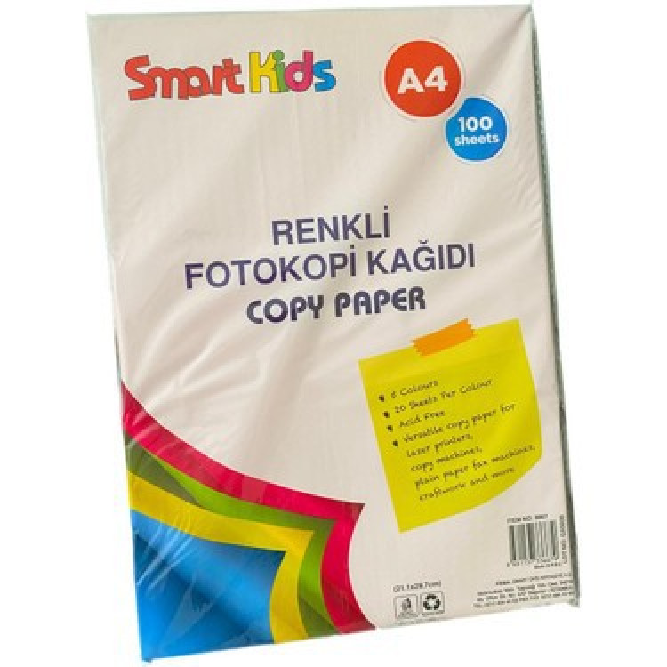 SMART KİDS 3667 RENKLİ FOTOKOPİ KAĞIDI 100LÜ*24