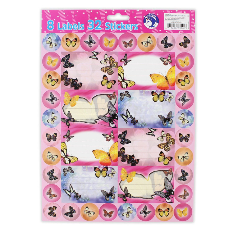 DOLPHIN LA4-GIRLS SİMLİ OKUL ETİKETİ 100LÜ