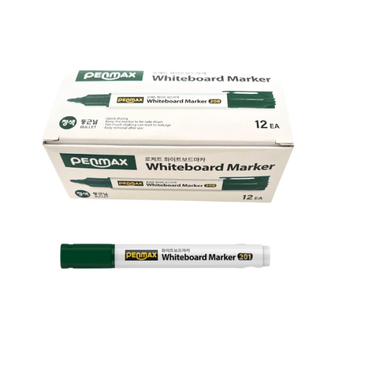 PENMAX WBM-208 BEYAZ TAHTA KALEMİ YEŞİL 12Lİ PAKET >