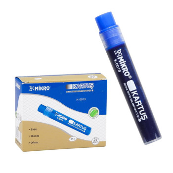 MİKRO K-6019 TAHTAKALEMİ KARTUŞU MAVİ 24LÜ*72 MİKRO K-6019 TAHTAKALEMİ KARTUŞU MAVİ 24LÜ*72