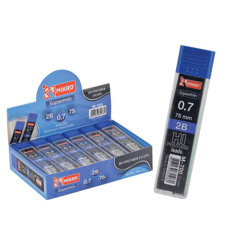 M-700 MİKRO EKONOMİK 75 MM 2B MİN 0.7 KALEM UCU 48Lİ *60