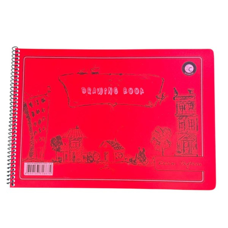 SİNGLE COLOR SPİRALLİ PP KAPAK RESİM DEFTERİ 25*35 *10