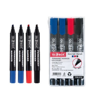 GLOBOX 6516 PERMANET MARKER 4'LÜ GLOBOX 6516 PERMANET MARKER 4'LÜ