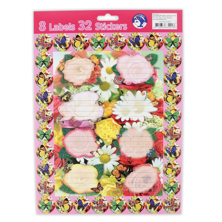 DOLPHIN LA4-GIRLS SİMLİ OKUL ETİKETİ 100LÜ
