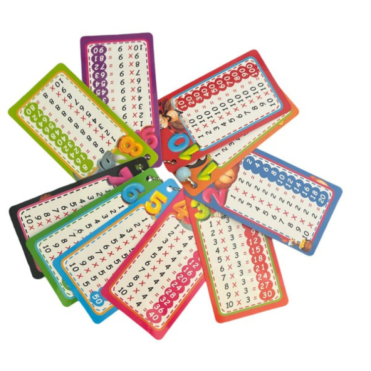 ODAK ZİNCİRLİ ÇARPIM TABLOSU KARTLARI 10LU