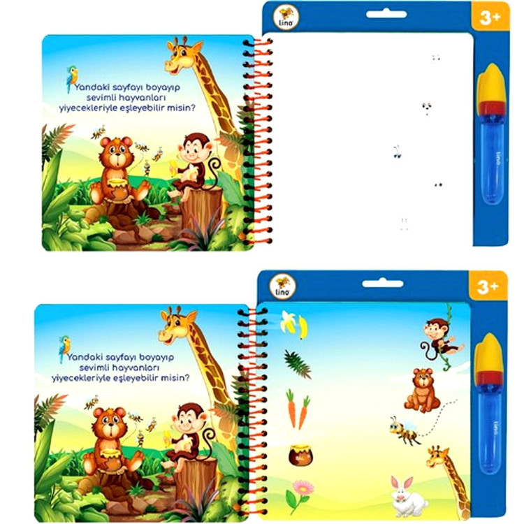 LİNO AQUA MAGİC BOOK OYUNLAR SİHİRLİ BOYAMA KİTABI 10LU