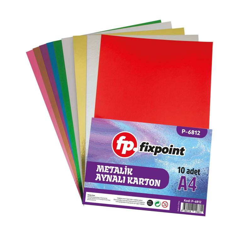 FİXPOİNT P-6812 METALİK AYNALI  KARTON A4 10LU*100