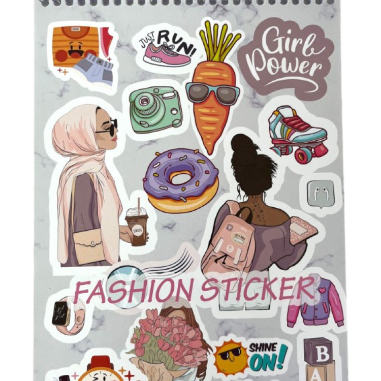 SİNGLE COLOR 17X24 SPİRALLİ STİCKER DEFTER >