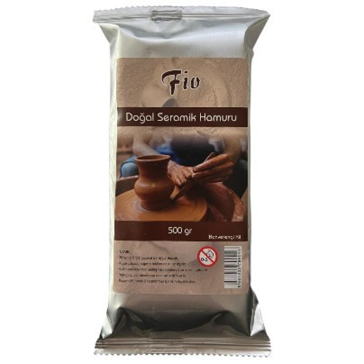FİO DOĞAL SERAMİK HAMURU KAHVERENGİ 500GR*36